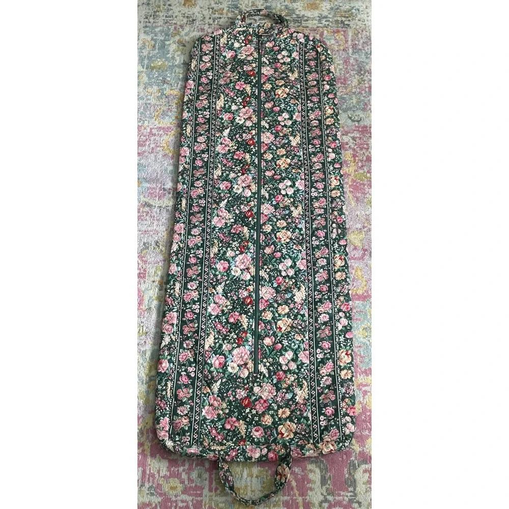 Vintage Vera Bradley Garment Bag Springtime Quilted Floral Travel Luggage 90's